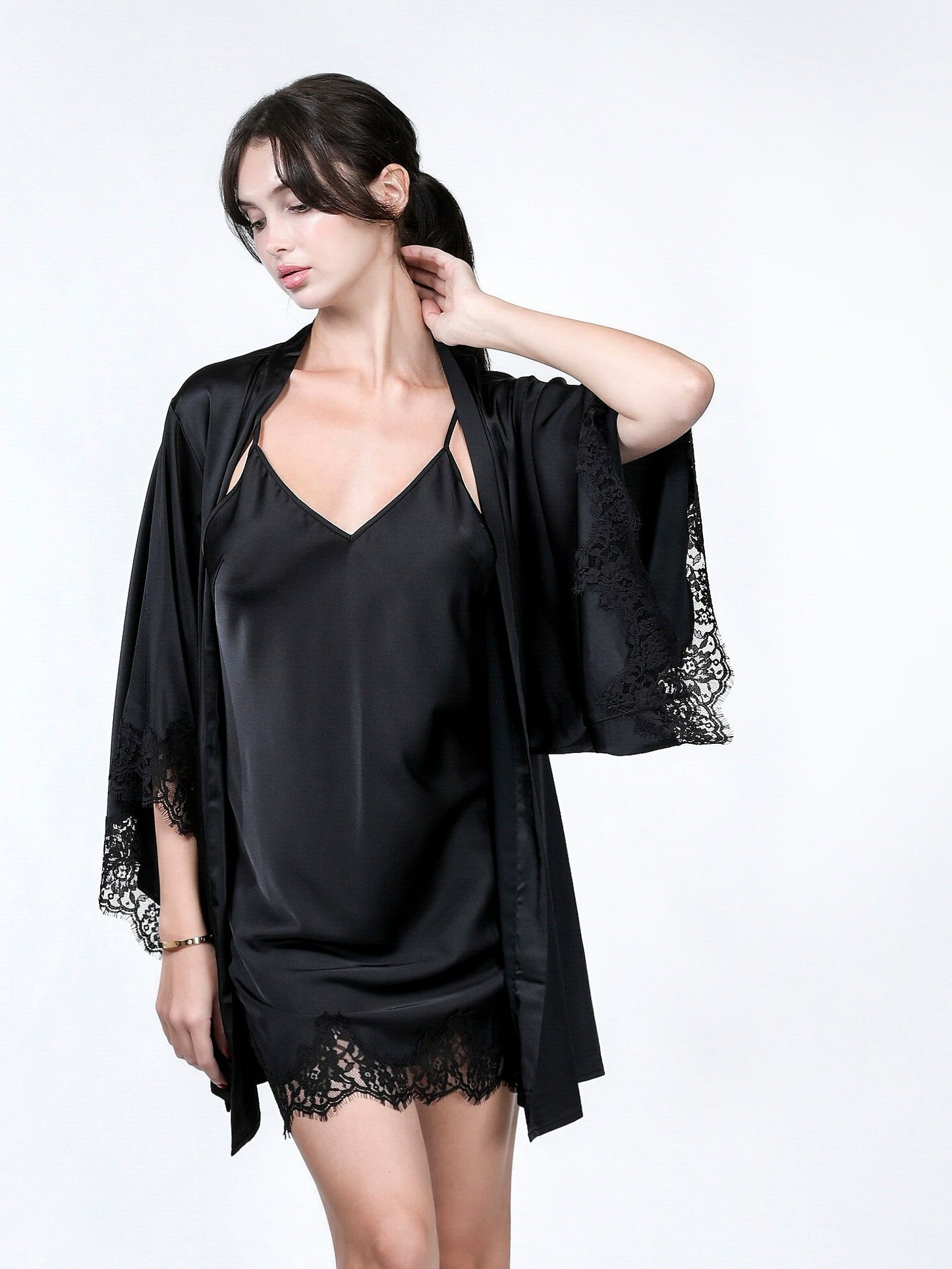 Amelie Silk Robe - Sugar8 Studio